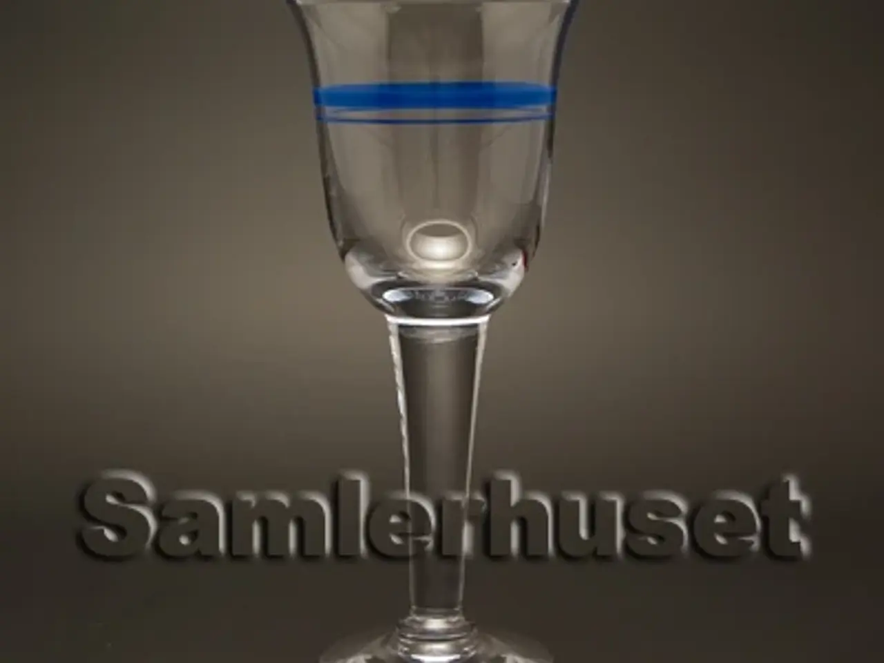 Billede 1 - Blå klokke Hvidvinsglas. H:175 mm.