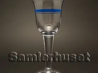 Blå klokke Hvidvinsglas. H:175 mm.