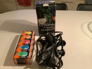 Lyskæde til kulørte pærer