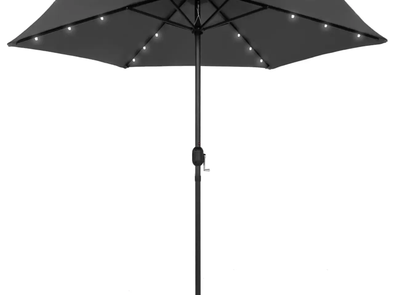 Billede 1 - Parasol med LED-lys og aluminiumsstang 270 cm - antracitgrå