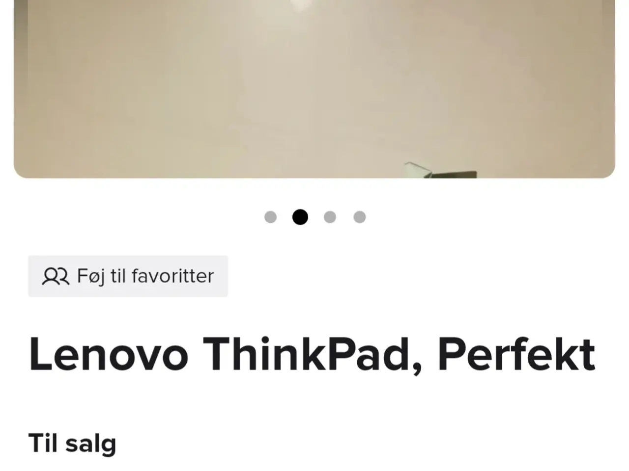 Billede 1 - Lenovo Thinkpad - Orginal Dok.