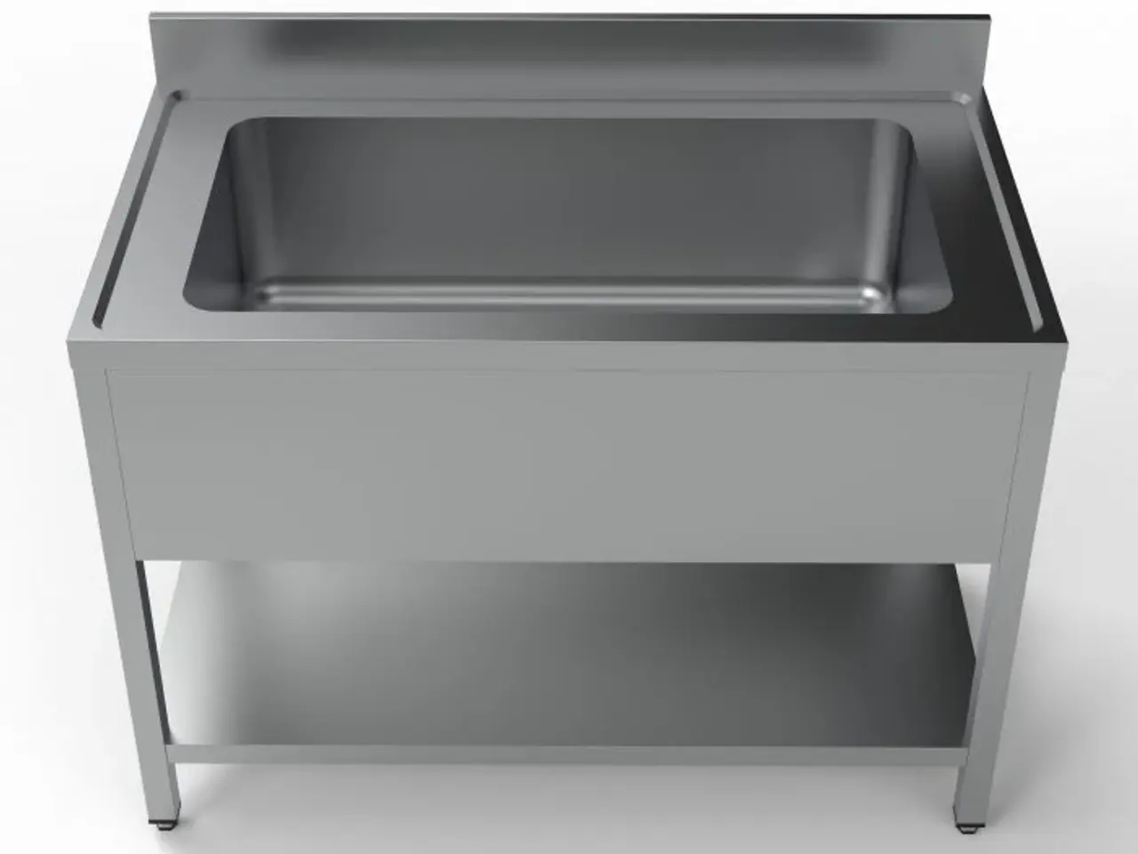 Billede 2 - Stålbord med vask – til gryder og potter -1200 mm