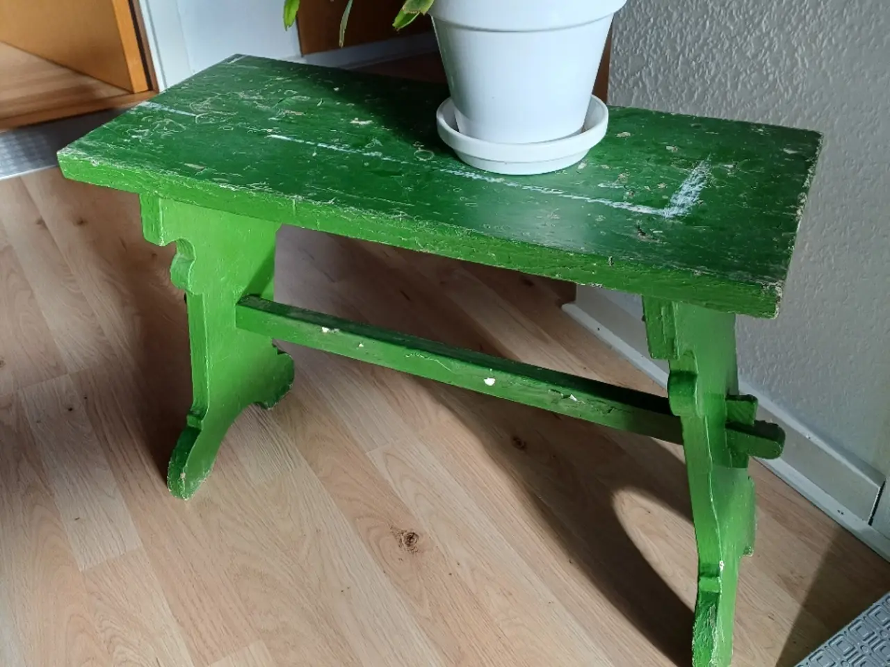 Billede 1 - Træbænk / skammel retro - solid