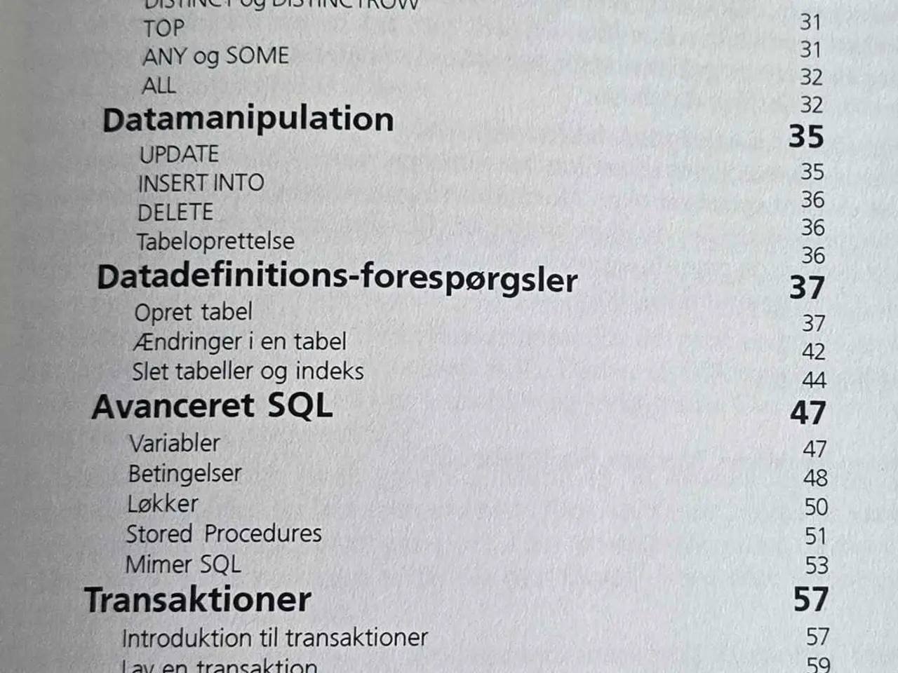 Billede 3 - Grundlæggende programmering i SQL