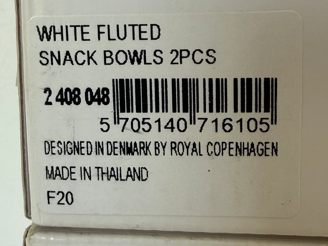 Billede 6 - Royal Copenhagen White Fluted Snack Bowls i 2 stk.