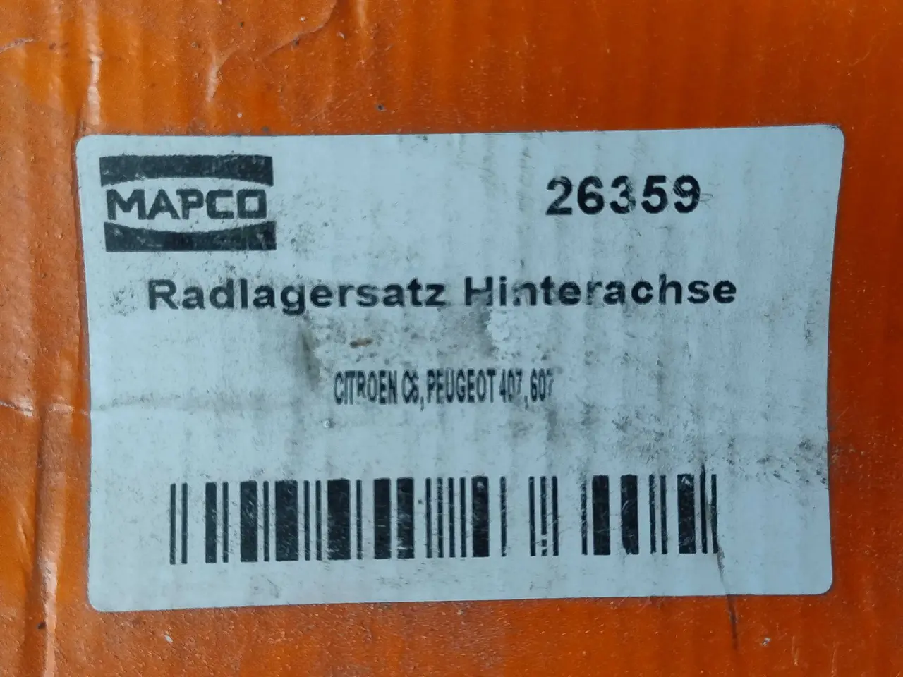 Billede 4 - Hjullejer bag mapco