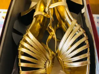 Pæne blå sko og guld sko