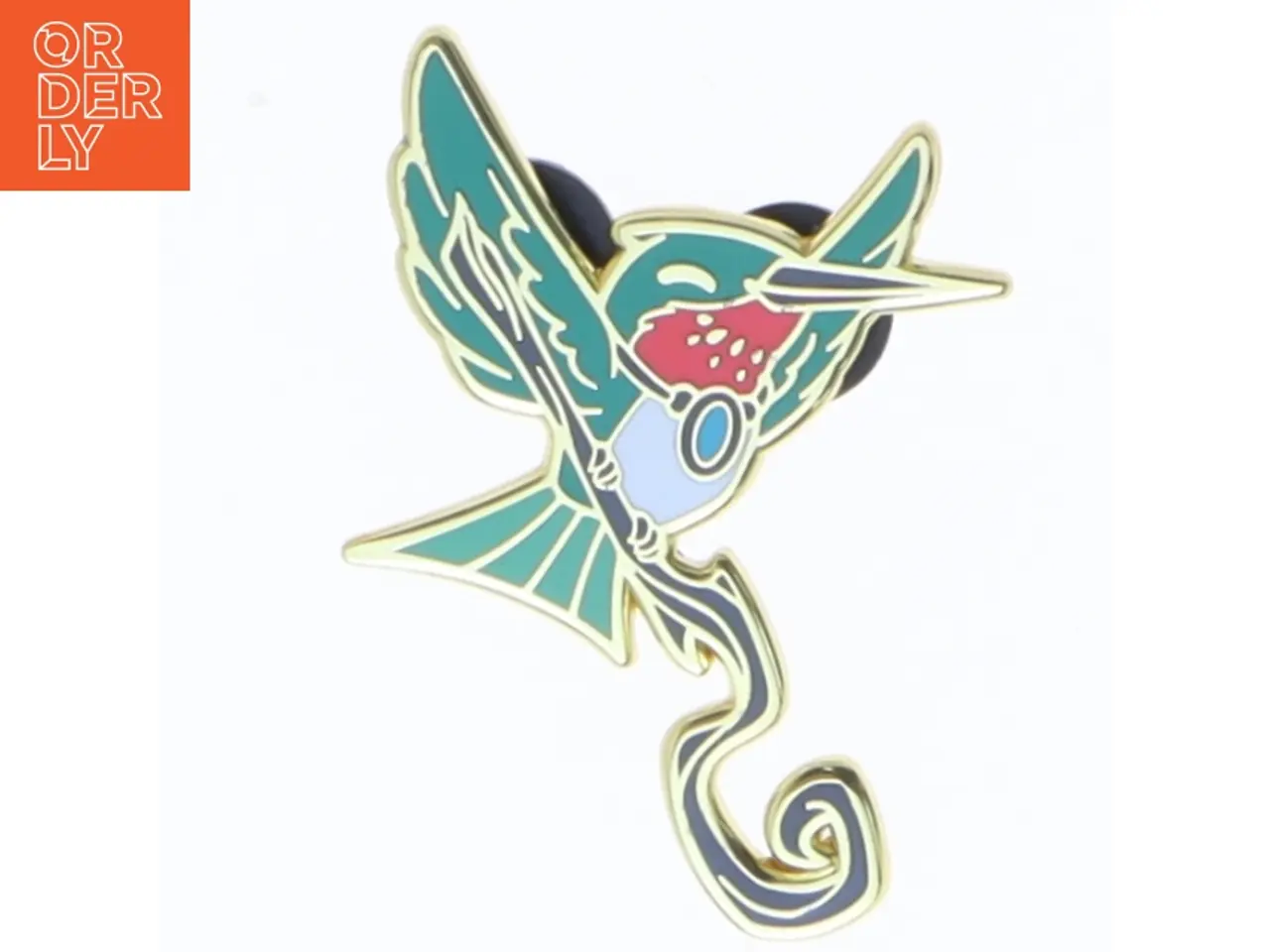 Billede 1 - Broche med kolibri motiv (str. 4x3 cm)