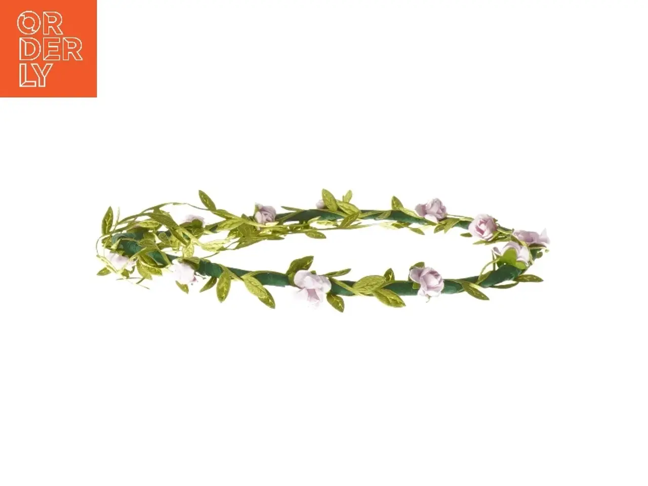 Billede 2 - Blomsterkrans med blade og blomster (str. 20 cm)