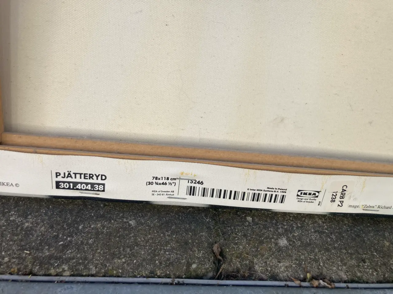 Billede 4 - Flot IKEA lærredsbillede med Zevra-motiv (78x118)