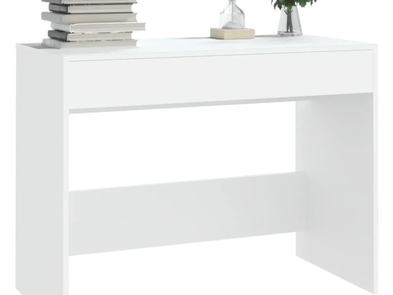 Billede 4 - Skrivebord 101x50x76,5 cm konstrueret træ hvid