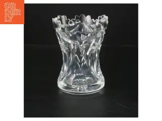 Krystallvase (str. Ø. 10 cm. længde. 13,5 cm)