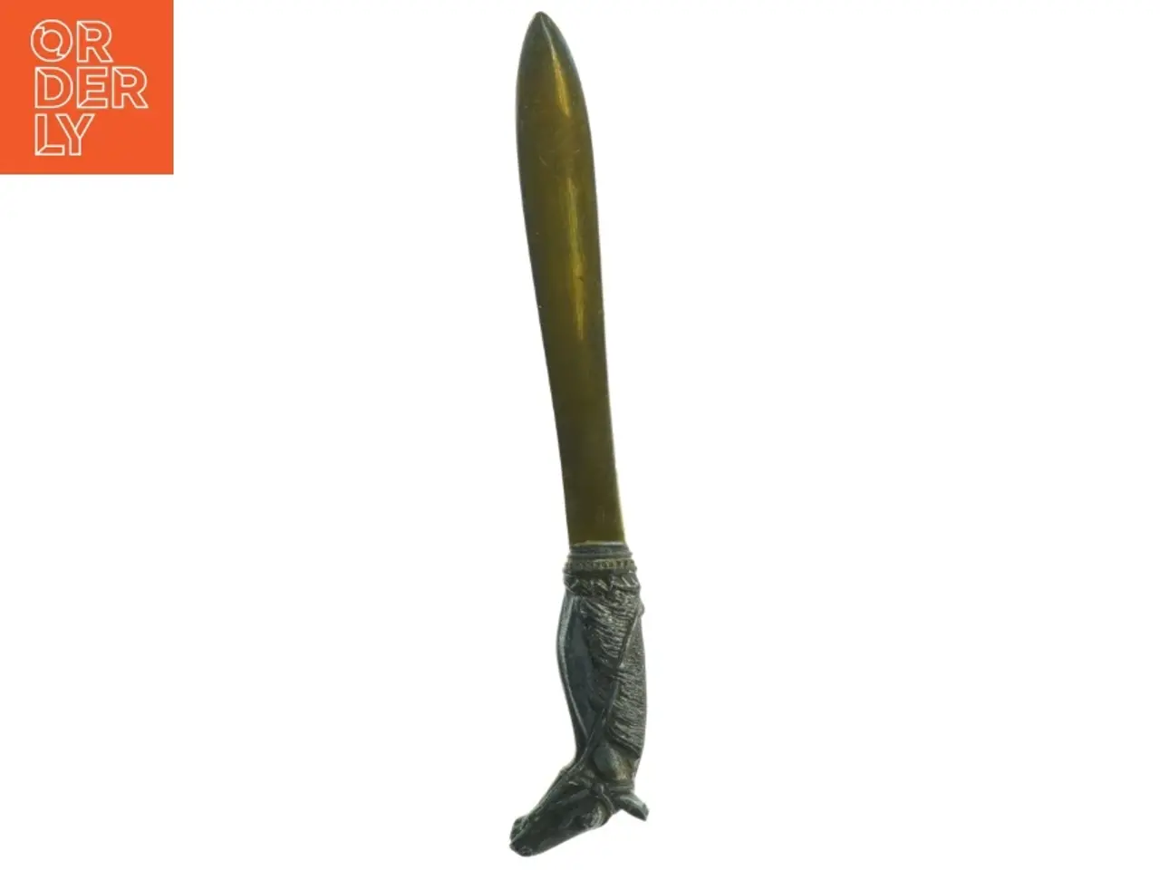Billede 1 - Antik Heste brevåbner i metal (str. Totallængde. 25 cm)