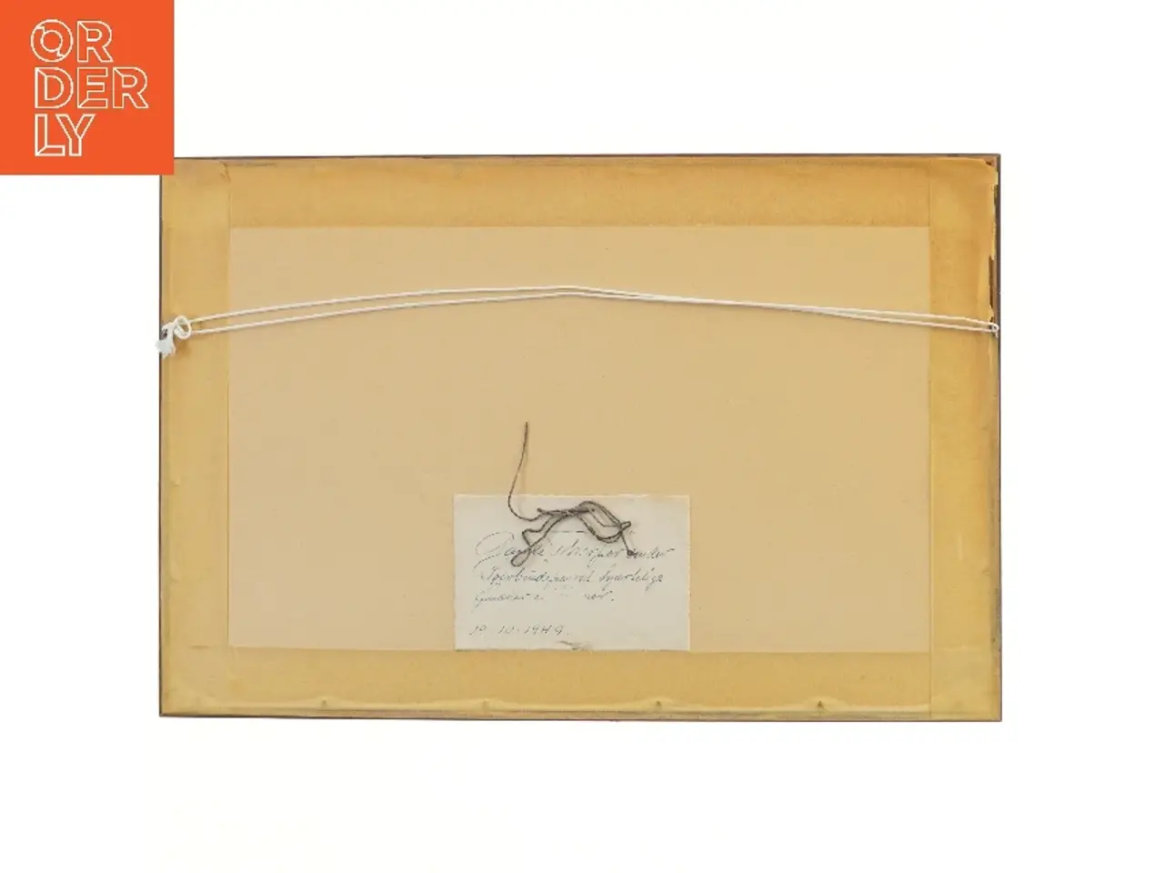 Billede 2 - Indrammet tekstil med broderi (str. 48x32 cm)