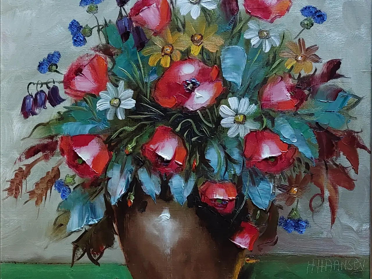 Billede 2 - HARRIET HANSEN - ( 1920 - 1987 ) - OLIEMALERI