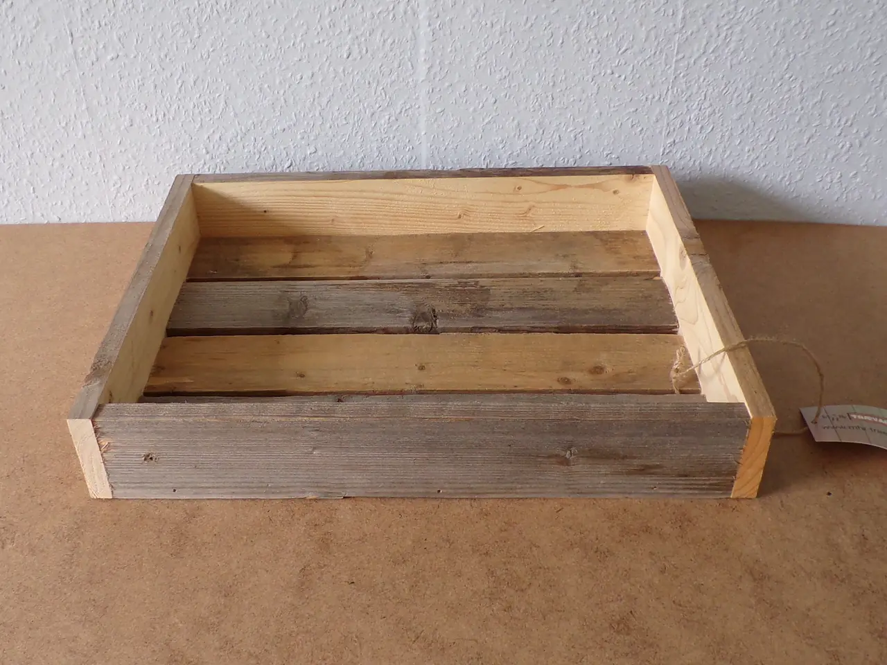 Billede 4 - Bakke i genbrugstræ med patina 45 x 35 cm