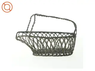 Fil de fer Metal flet kurv vinholder (str. 25 x 11 x 8 cm)