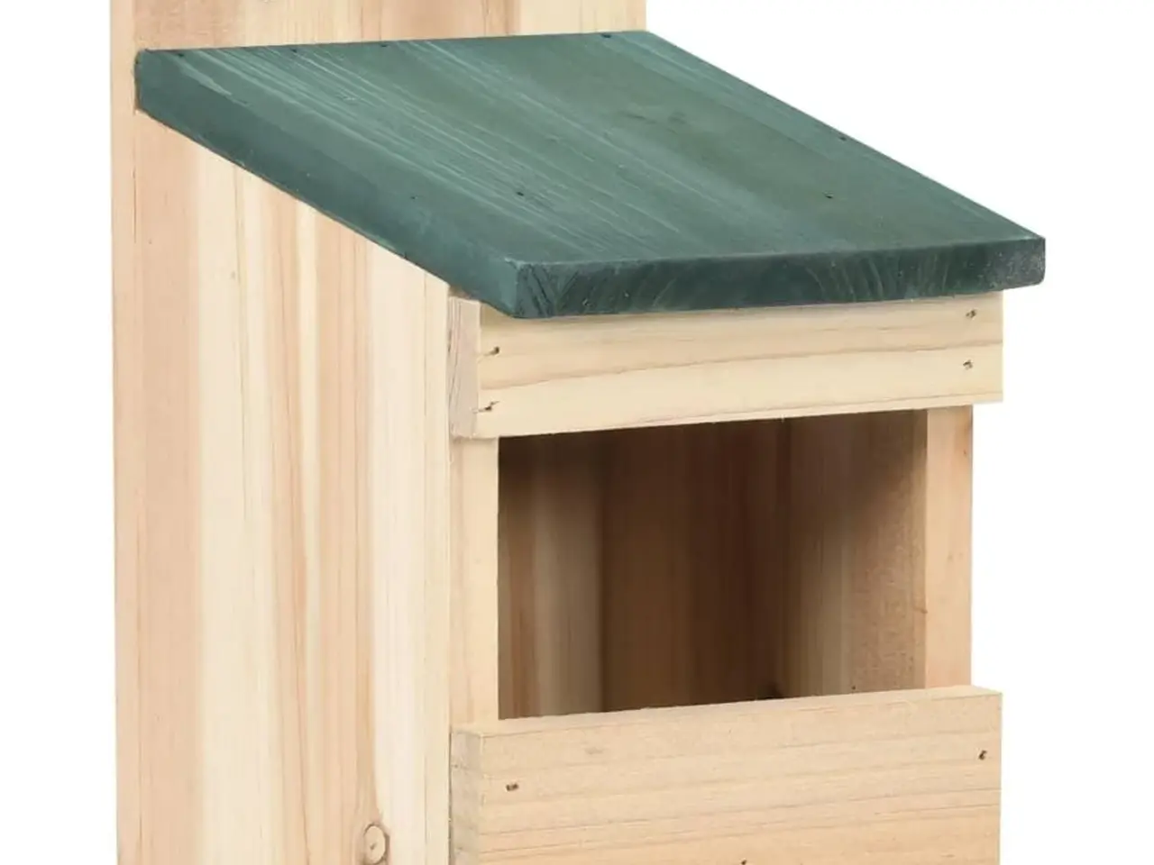 Billede 2 - Fuglehuse i fyrretræ - 4 stk., 12×16×20 cm, halvåben redekasse