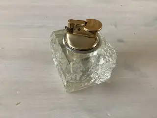 Retro bordlighter i glas med metal top