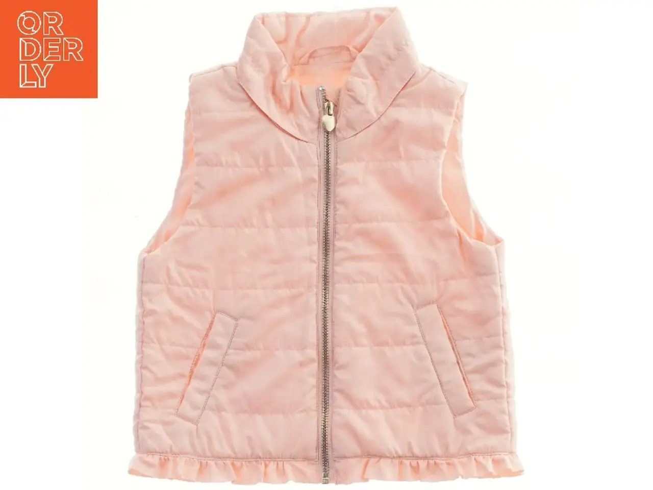 Billede 2 - Lyserød vest med flæser fra H&M (str. 98)