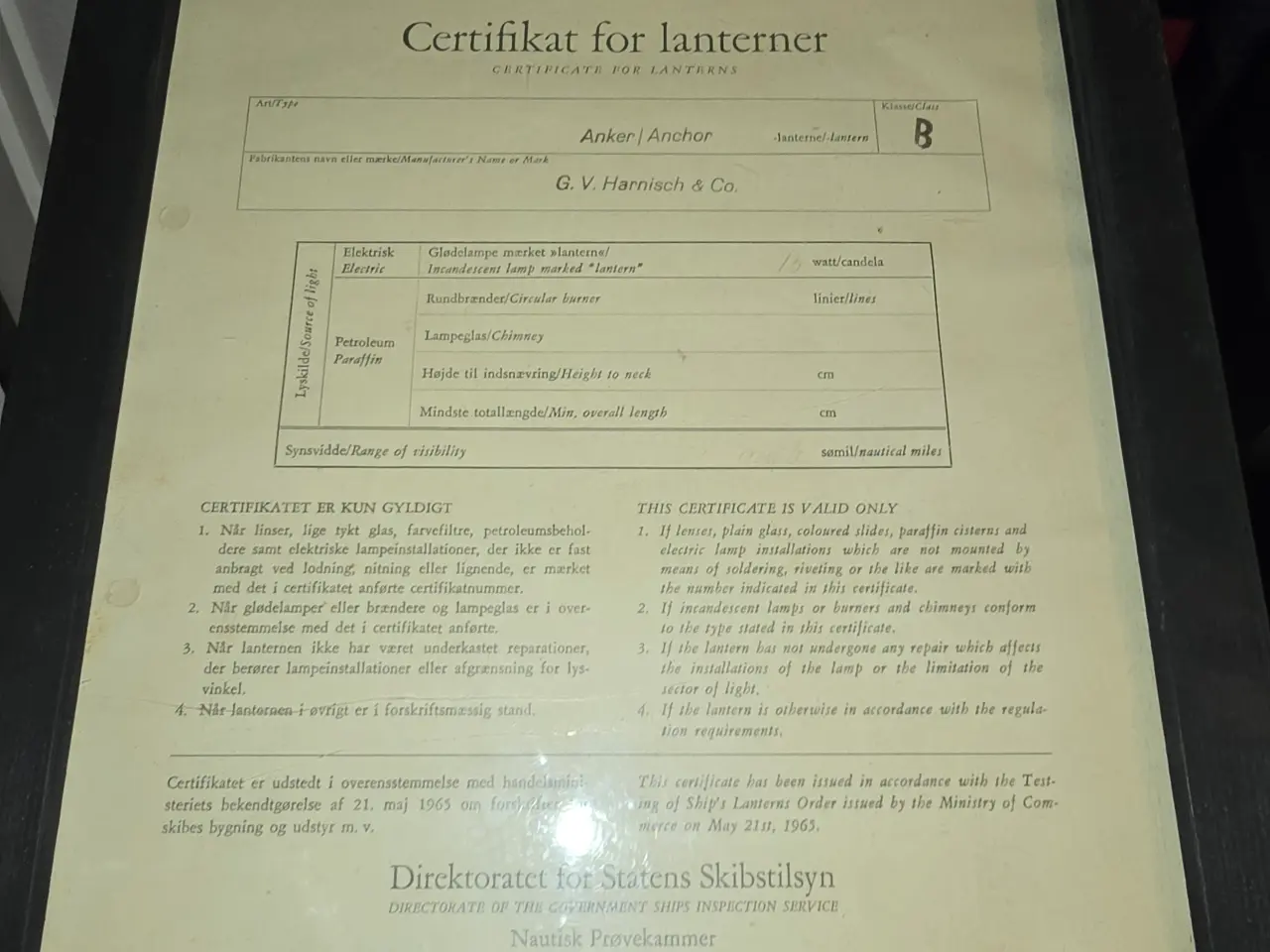 Billede 5 - Lanterne, antik med certifikat 