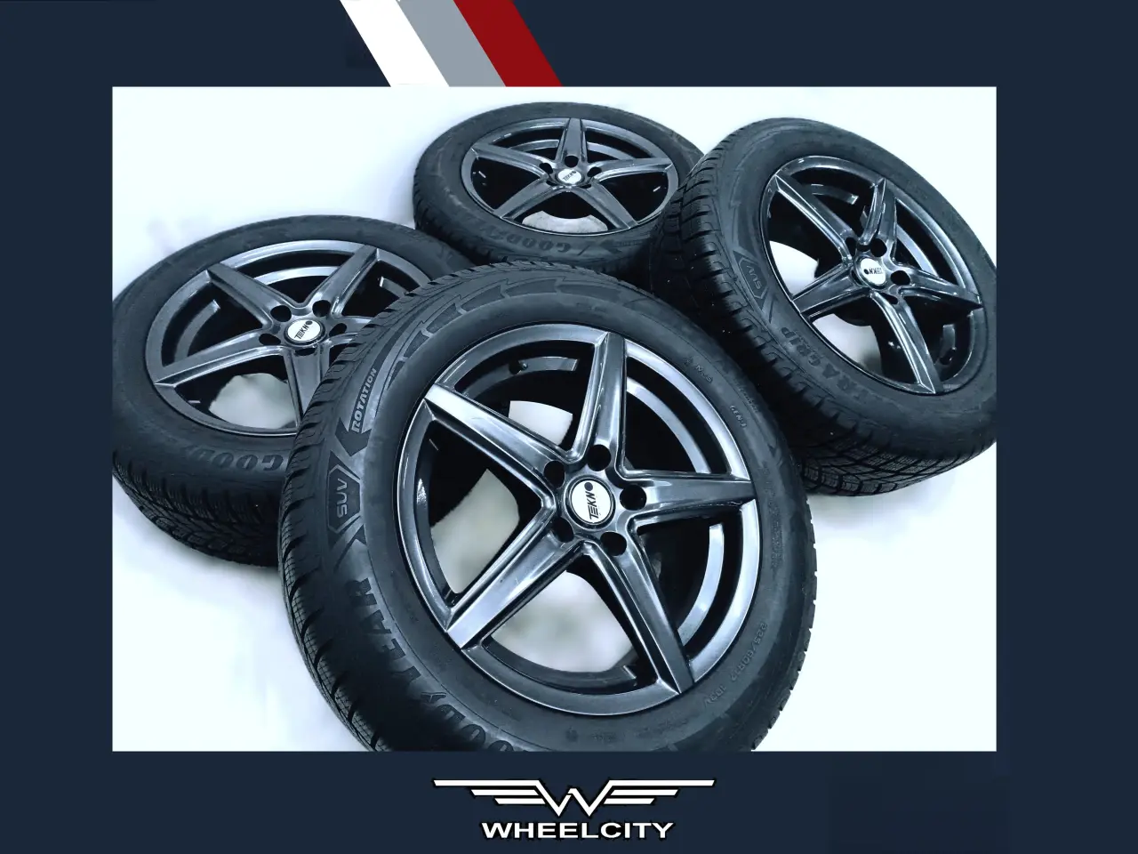 Billede 1 - 5x112 17" ET35 nav 70ø Tekno wheels vintersæt