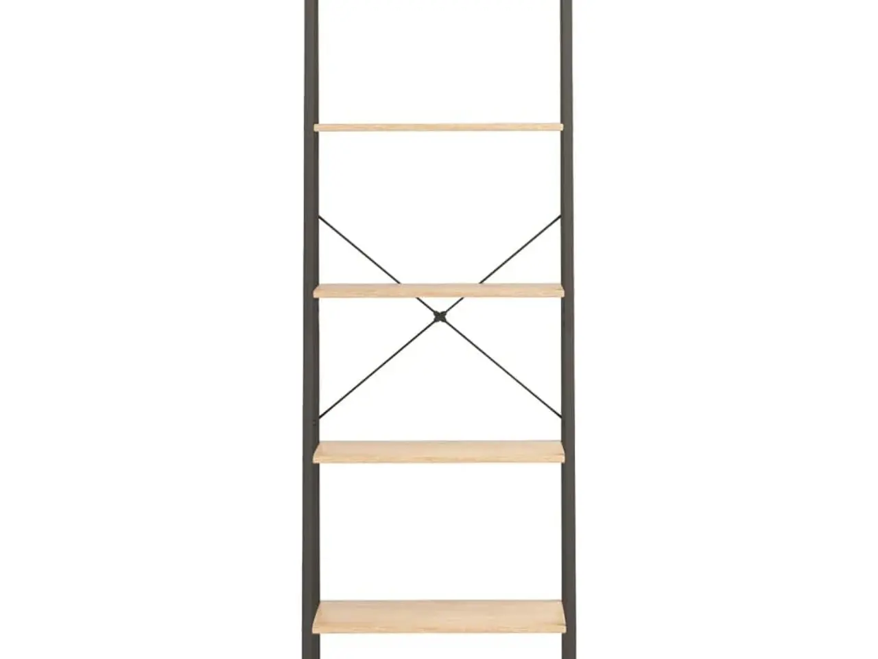 Billede 3 - Stigereol med 5 hylder 56×35×174 cm - lysebrun/sort