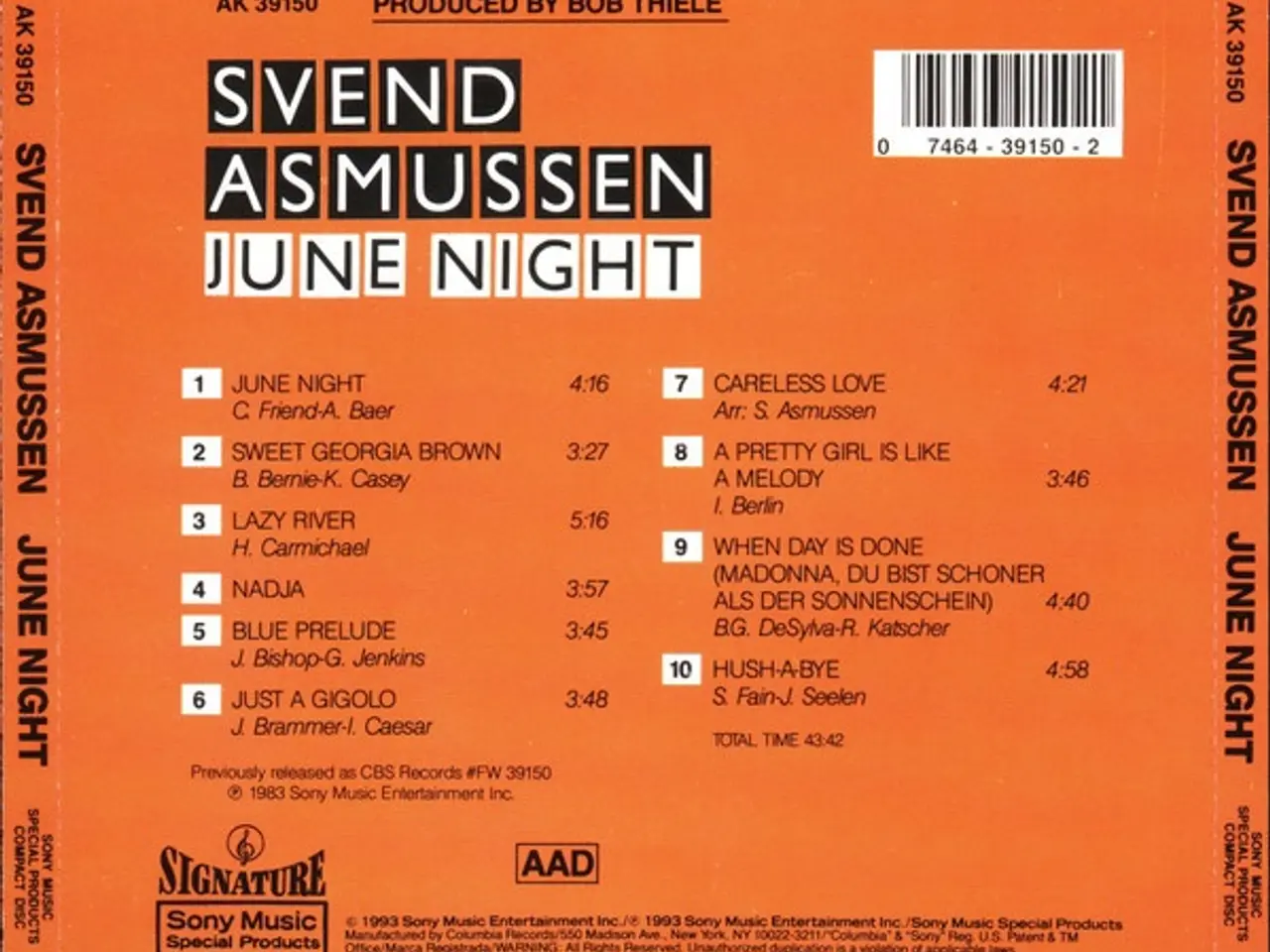 Billede 2 - Svend Asmussen – June Night – CD