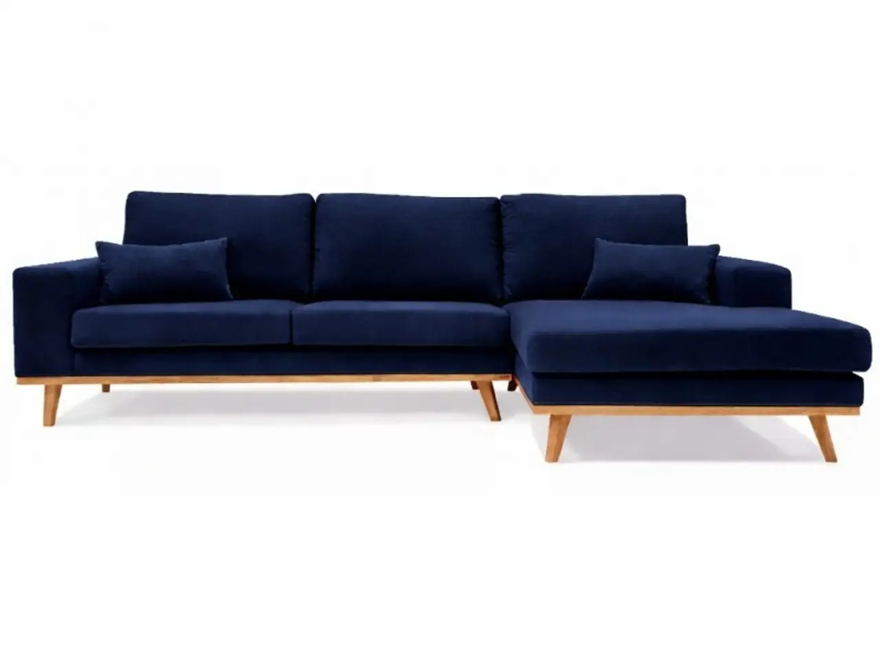 Billede 1 - Simone chaiselongsofa - Højrevendt Night blue velour