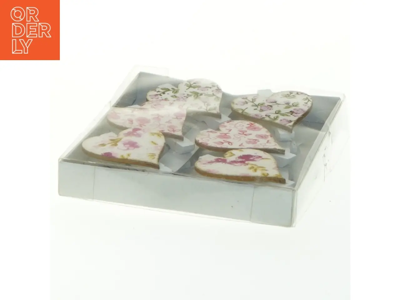 Billede 3 - Dekorative hjerteformede stofknapper (str. 11x9,5 cm)