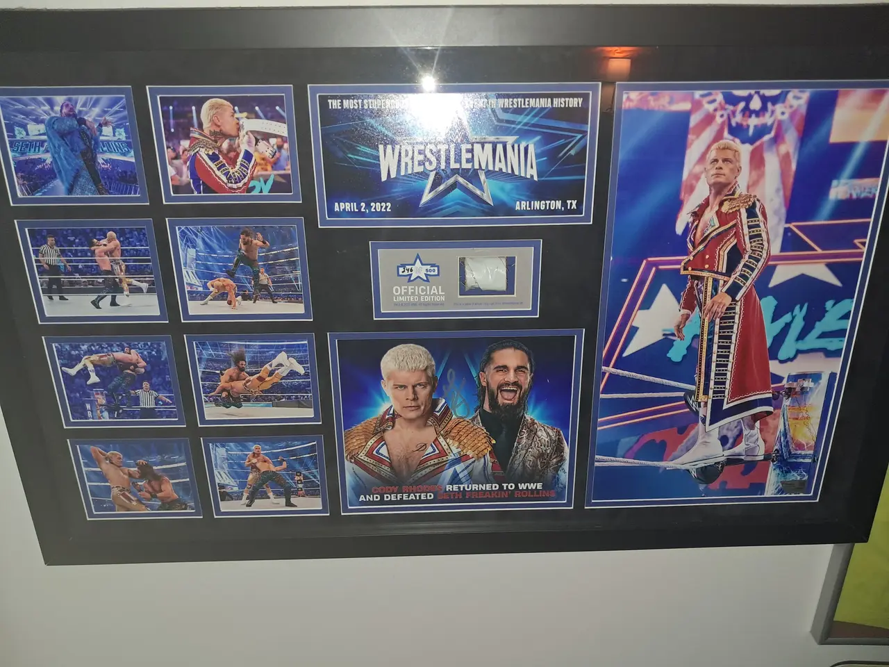 Billede 2 - Cody rhodes autograf  wrestlemania 38