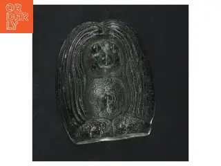 Orrefors bogstøtte i glas formet som et dyr (str. 10x8 cm)