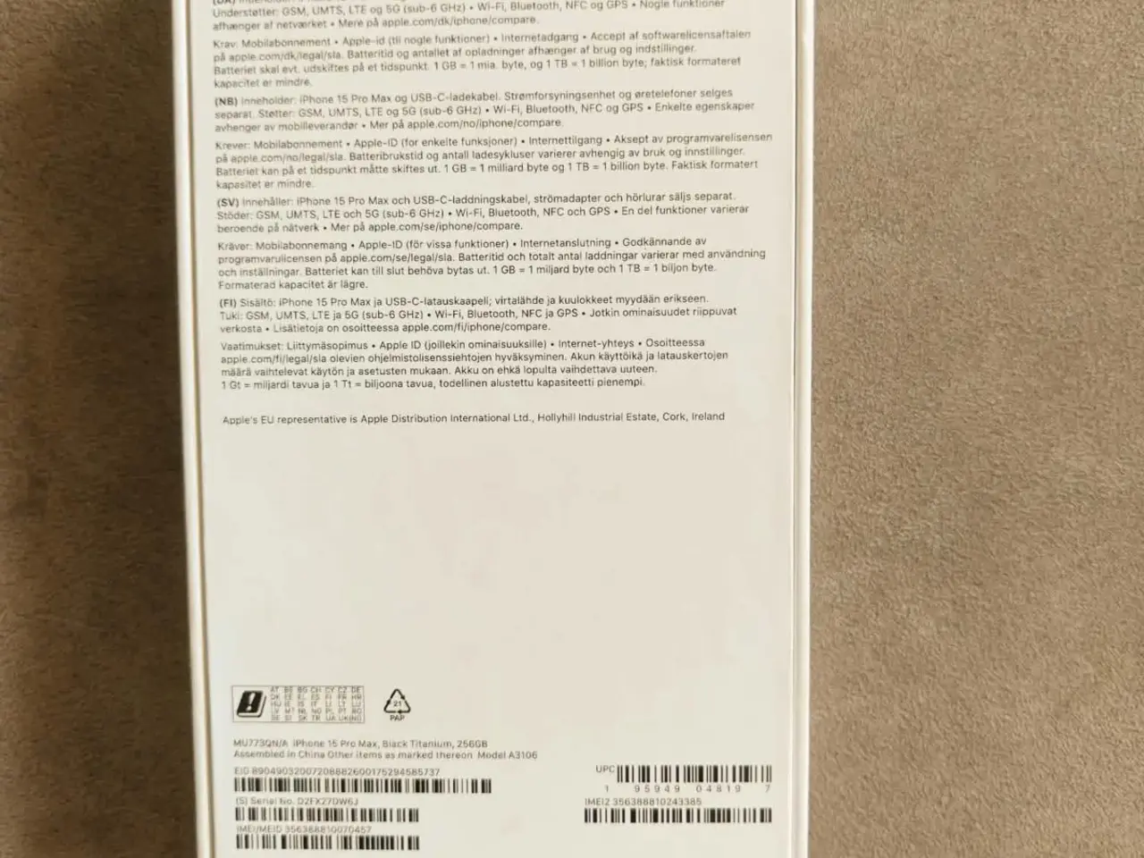 Billede 4 - iPhone 15 Pro Max 256 GB – Black Titanium – rigtig