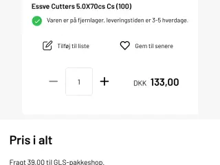 Essve: Udendørs c4 træskrue 5,0x70