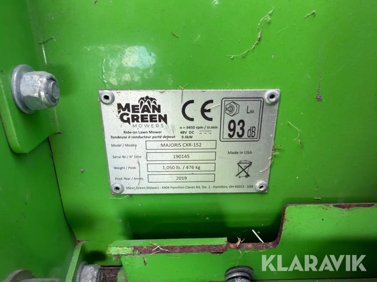 Billede 5 - Græsslåmaskine Mean Green Majoris CXR 152 Elektrisk