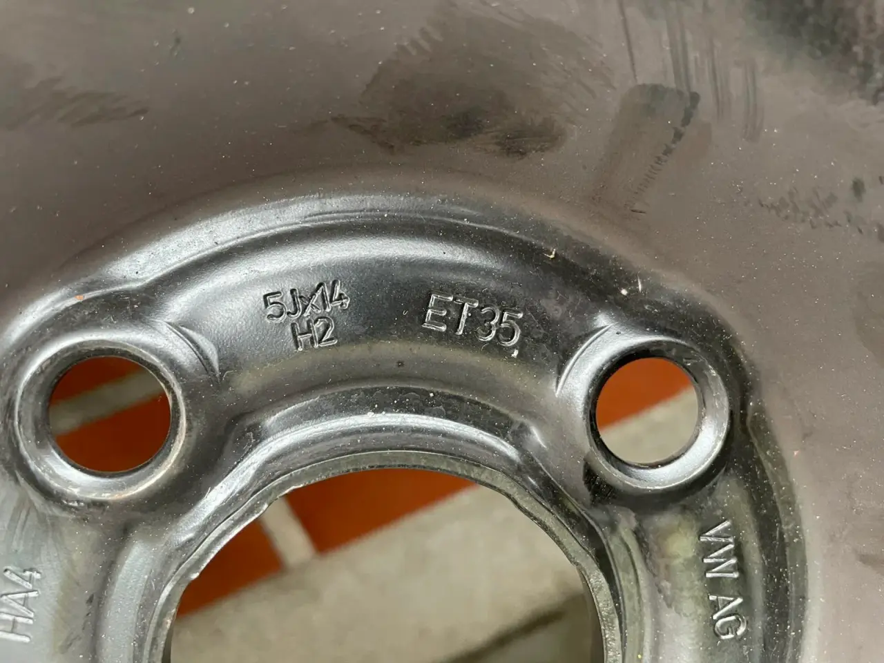 Billede 4 - 14 “ 4x100 originale stålfælge med nye vinterdæk