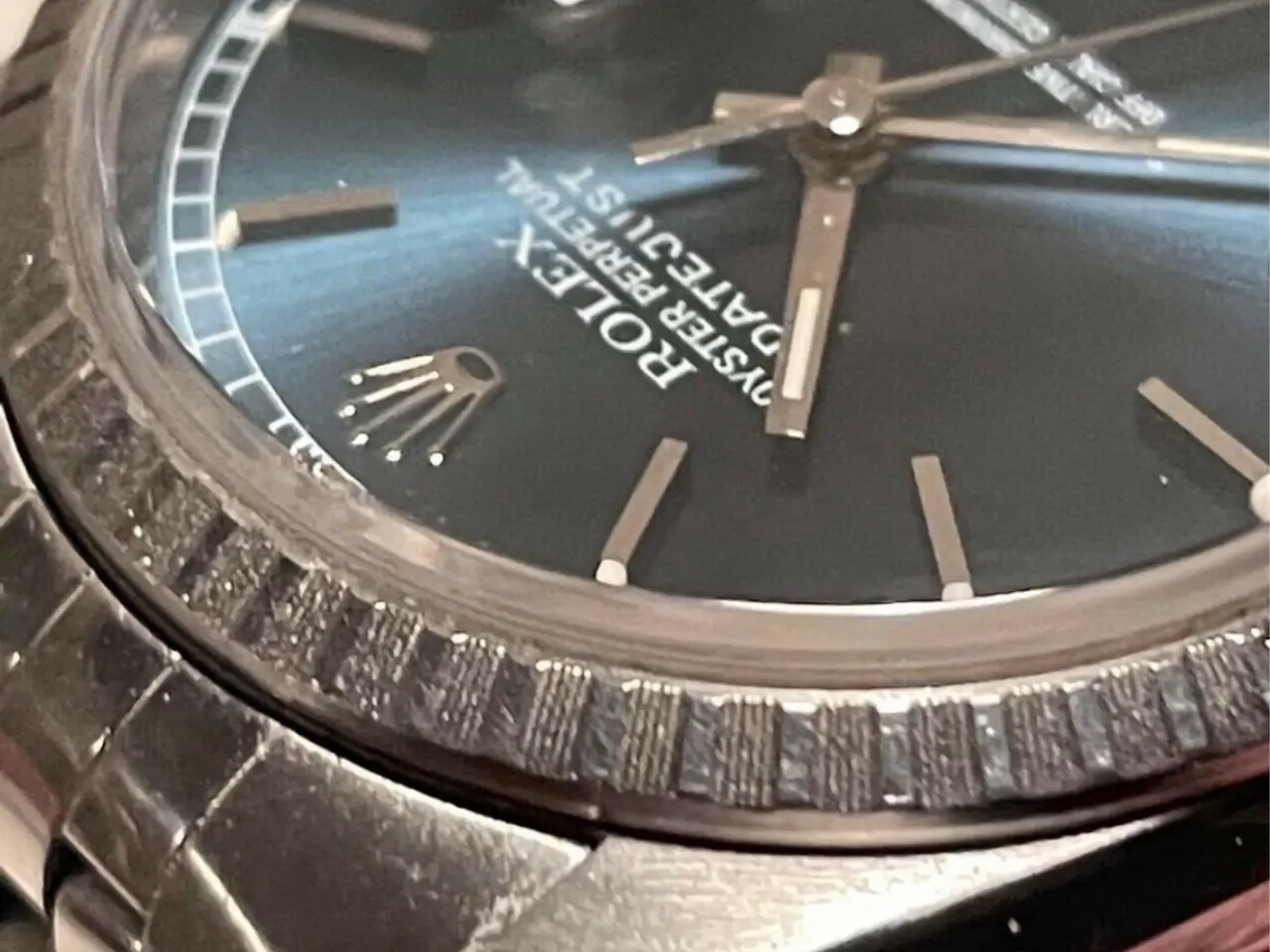 Billede 2 - Rolex Datejust 16220 – blå skive, Jubilee-lænke (1