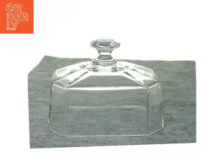 Ældre Vintage Glas Oste klokke (str. 18 x 12 x 13 cm)