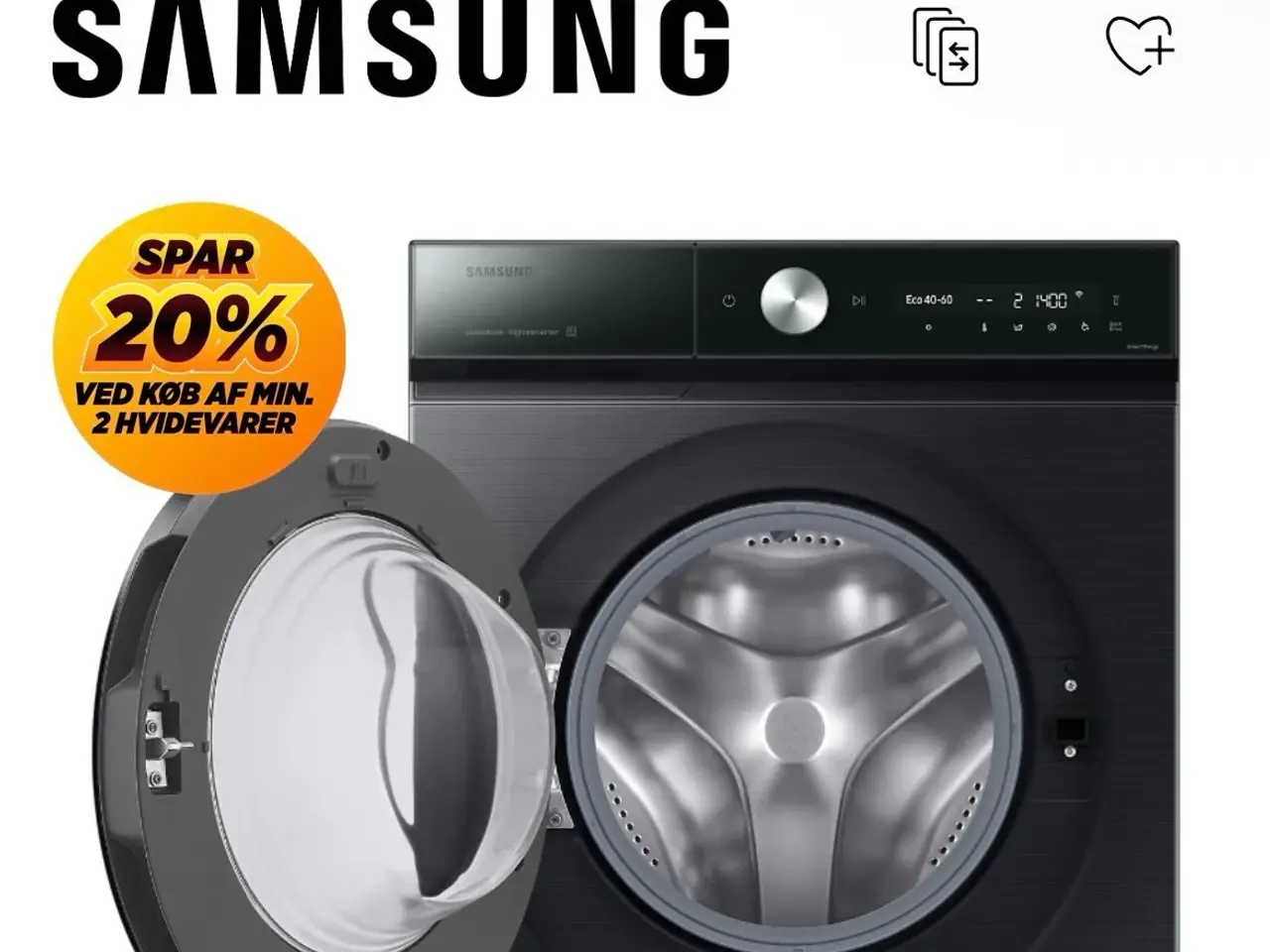 Billede 1 - Samsung BESPOKE 11 kg vaskemaskine (HELT NY)