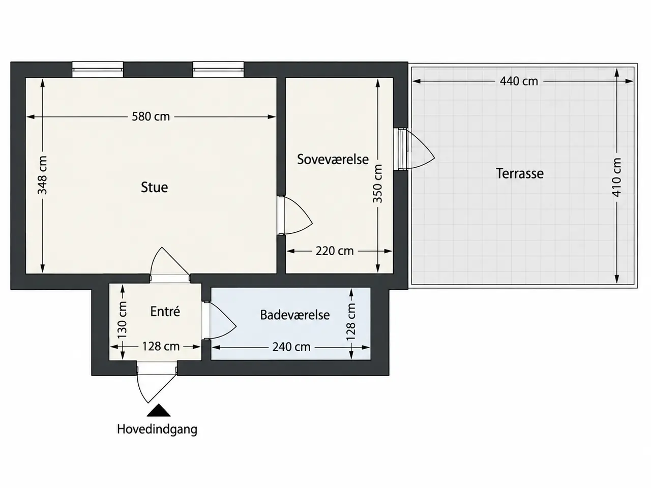 Billede 4 - 2-VÆRELSES LEJLIGHED MED STOR TERRASSE 