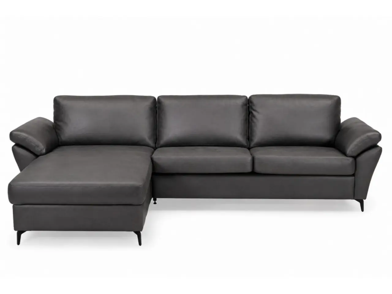 Billede 1 - Hjort Knudsen Padborg Chaiselongsofa med Elektrisk Recliner – Ægte Læder - Venstrevendt