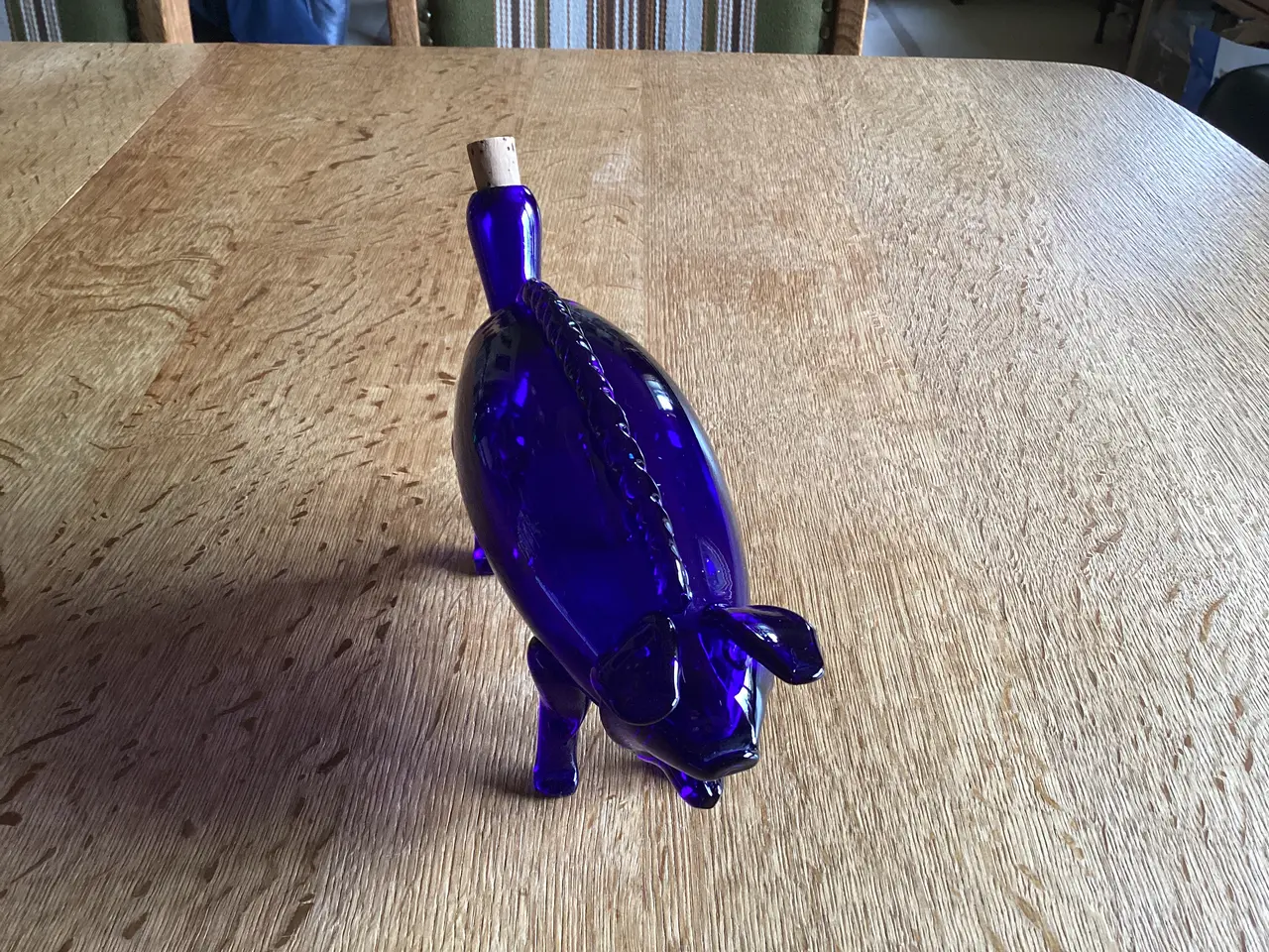 Billede 2 - Sjælden Blå Snapsegris (Holmegård) glas