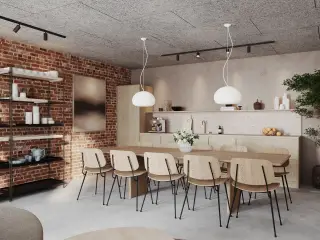 Moderne kontor i industriel tidslomme