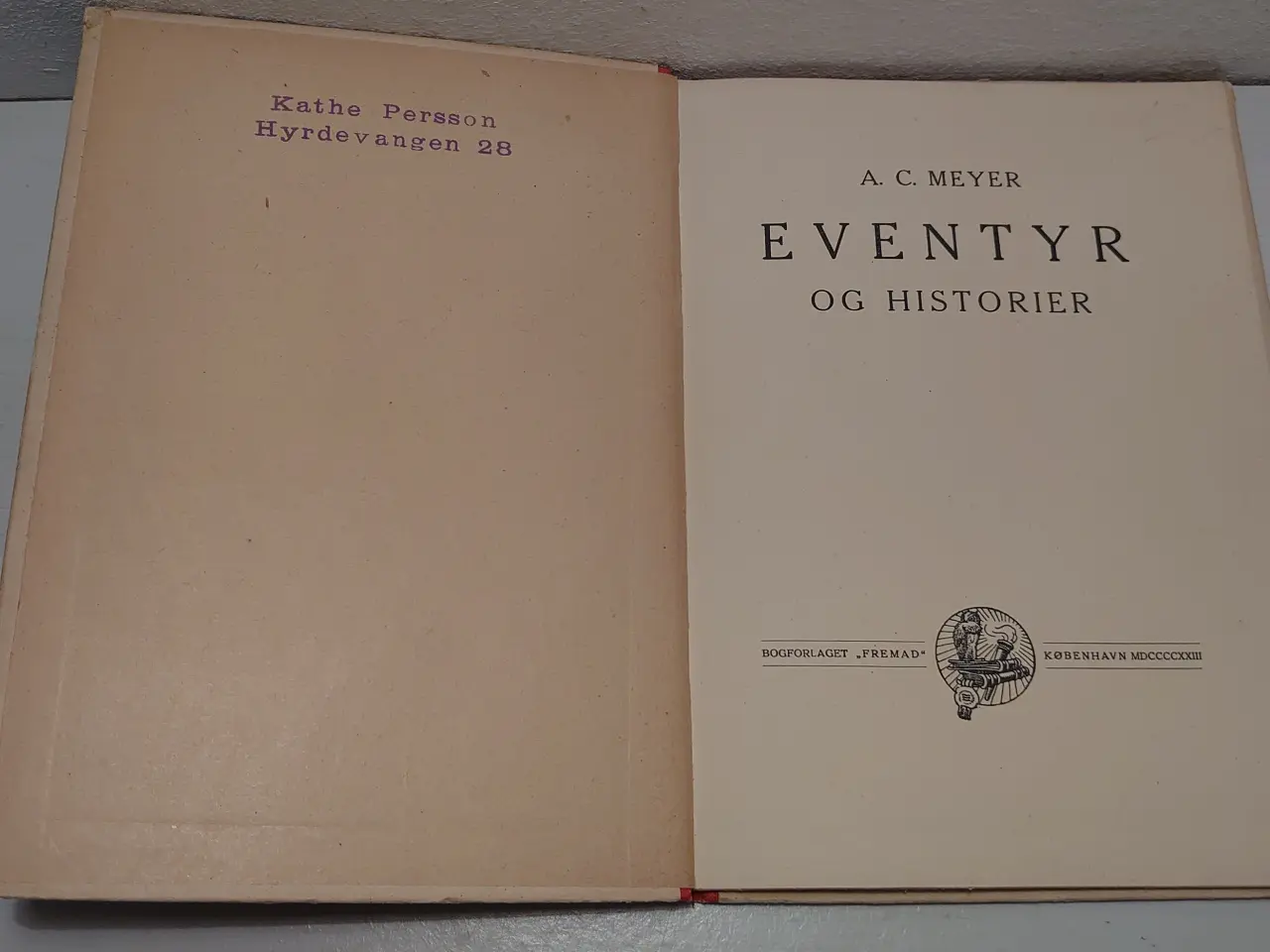Billede 4 - A.C.Meyer: Eventyr og Historier.Udg 1923 af Fremad