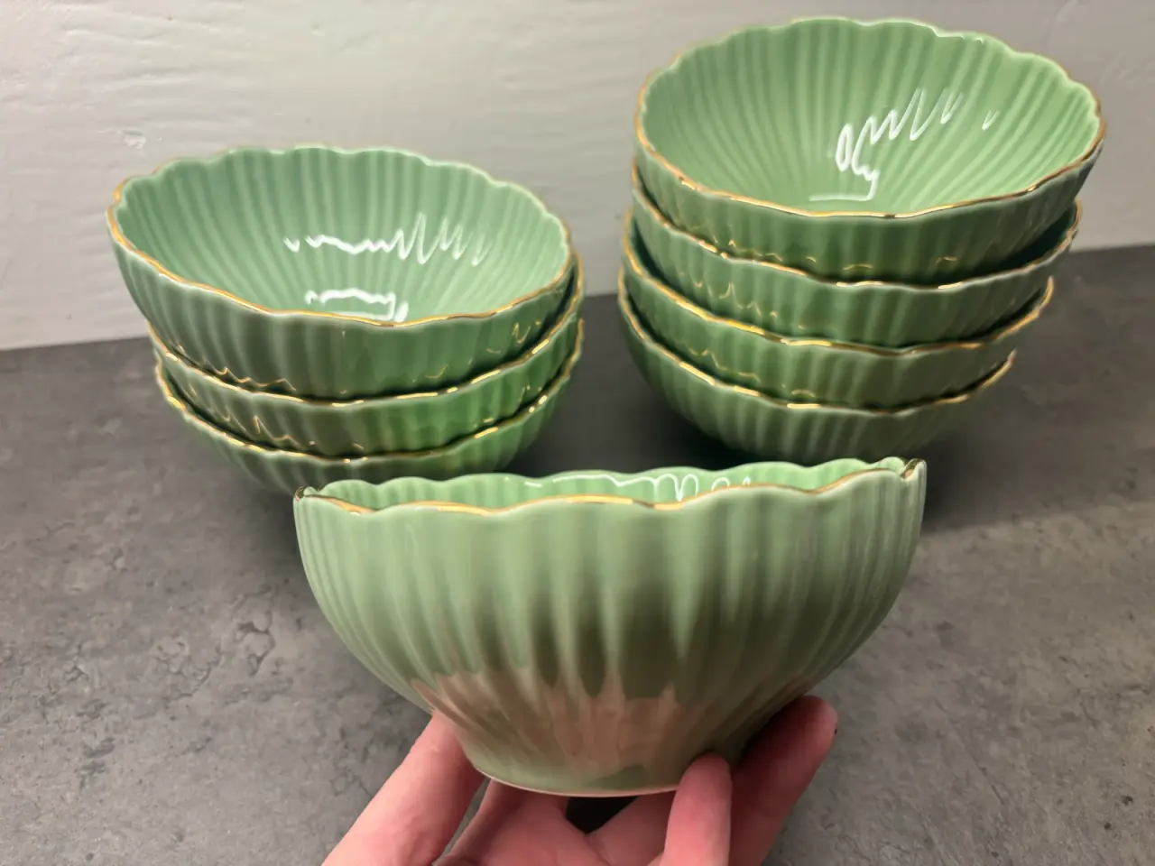 Billede 2 - H&M Home grønne porcelænsskåle