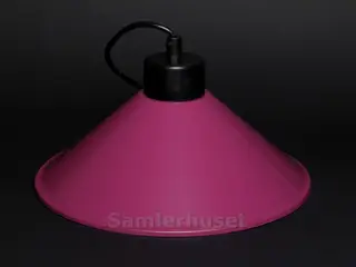 Retro Lampeskærm med ophæng - Bordeaux - Højde 9,0 cm - Diameter 27,0 cm.