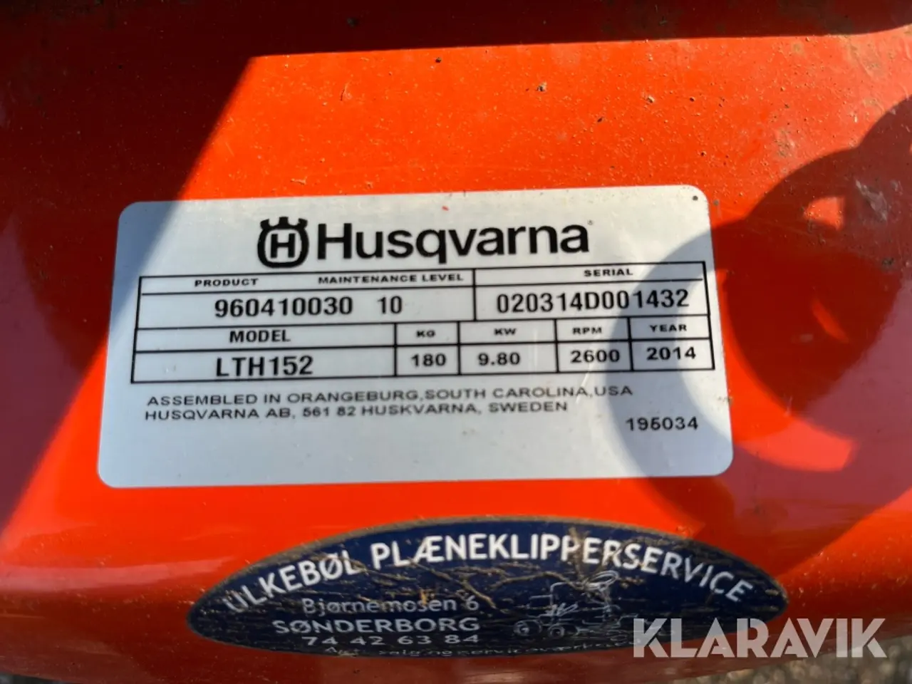 Billede 9 - Havetraktor Husqvarna LTH 152