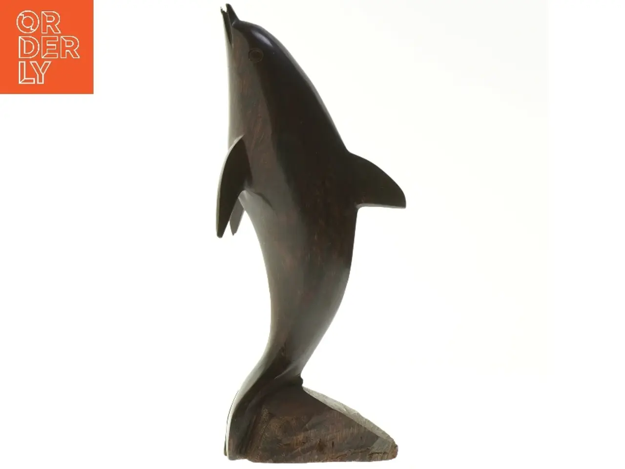 Billede 1 - Trædelfin skulptur (str. 27 cm)