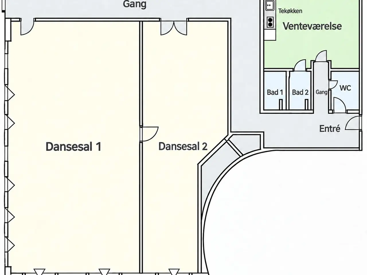 Billede 12 - 300 m² dansestudie på Heimdalsgade