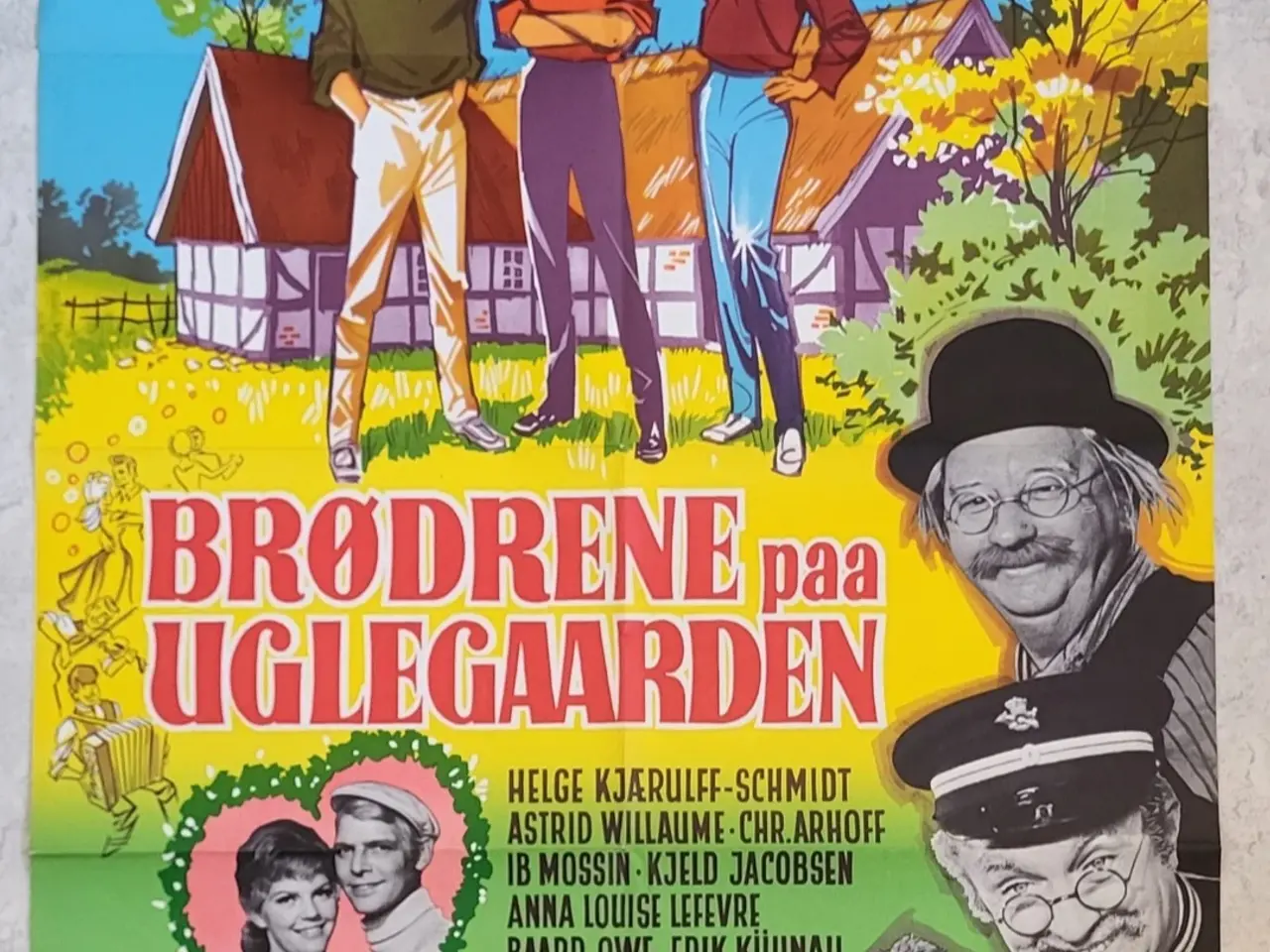Billede 1 - Original filmplakat - Brødrene paa Uglegaarden